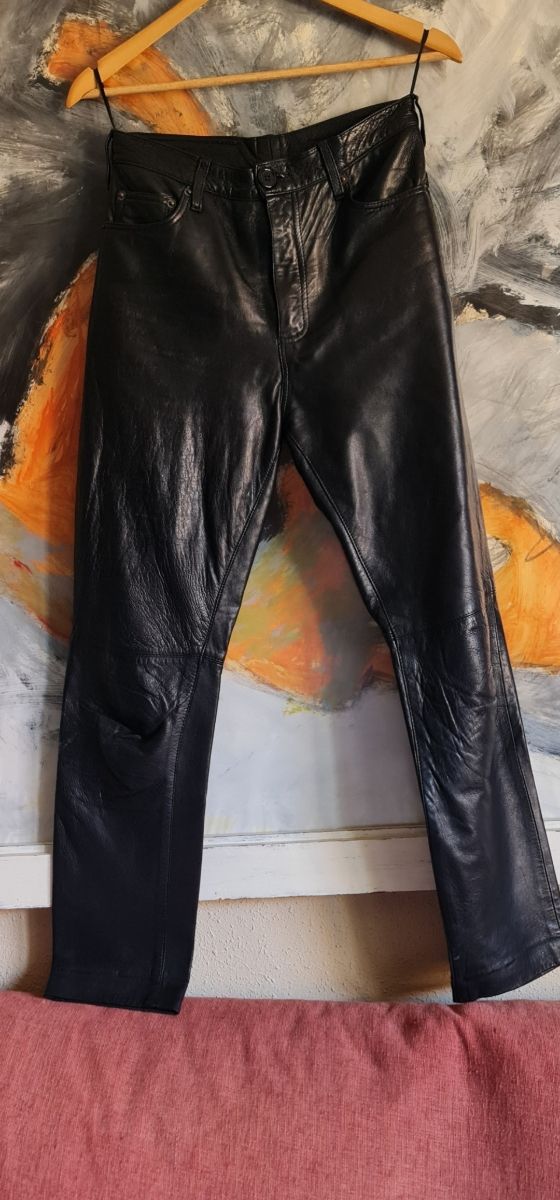 Pantalón Cuero Negro Talla S