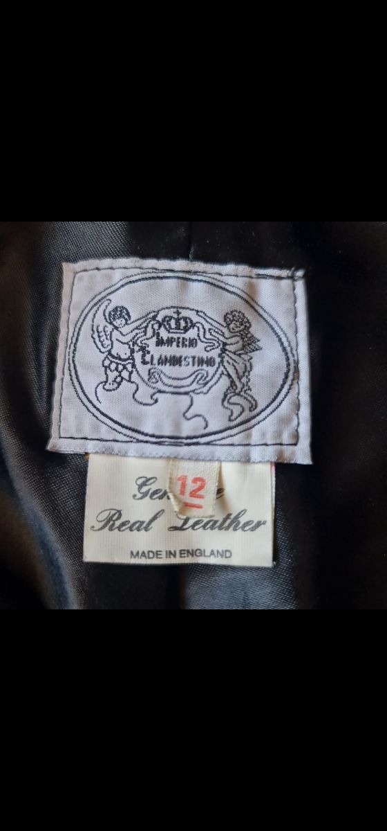 Pantalón Cuero Negro Talla S