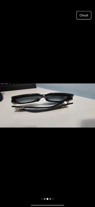 Occhiali da sole Gucci neri e oro