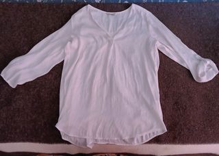 Blusa Stradivarius Verano 2025 Blanca