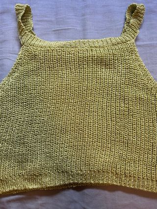 Top de punto verde talla XS 