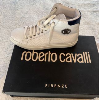 Zapatillas Roberto Cavalli Blancas y Azules