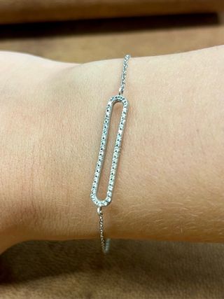 Pulsera plata con circonitas