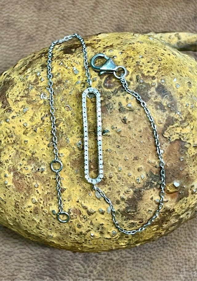 Pulsera plata con circonitas