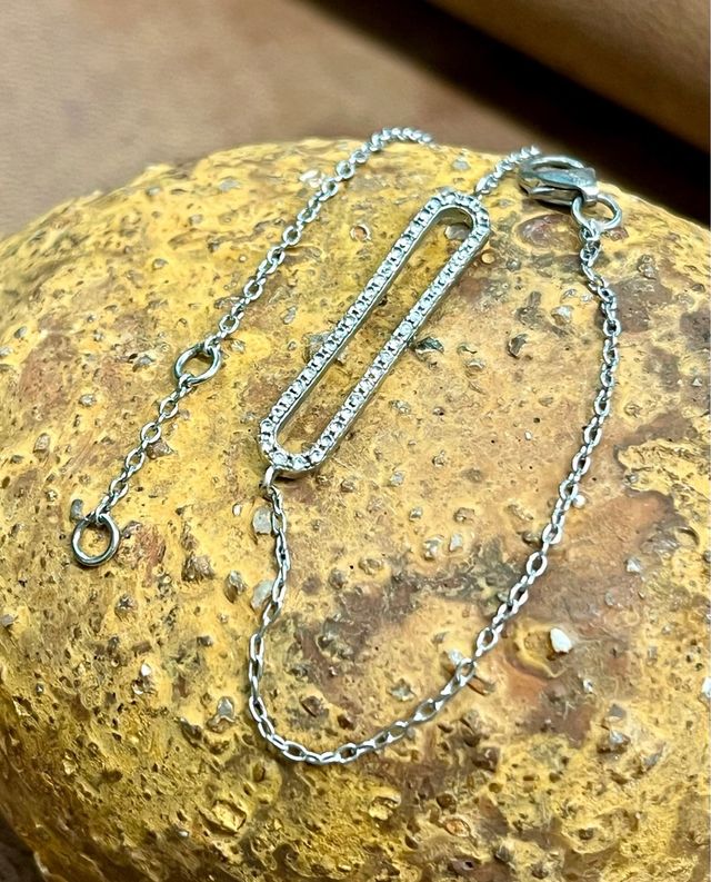 Pulsera plata con circonitas