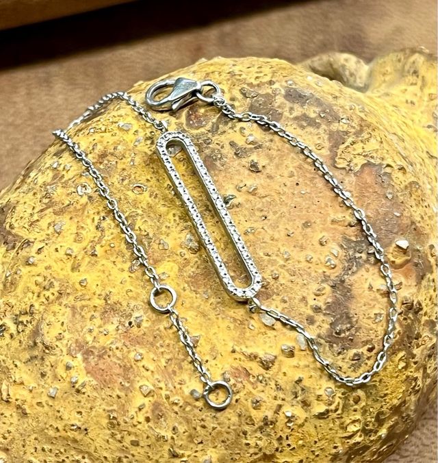 Pulsera plata con circonitas