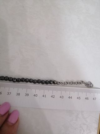 Lote Collar y pulseras de hematites negra.