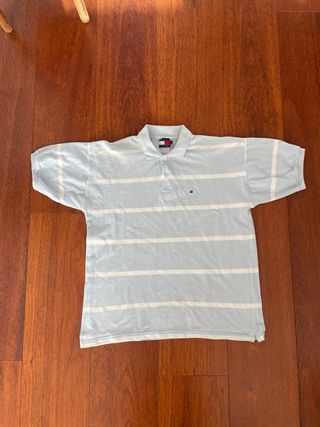 Polo vintage Tommy Hilfiger Rayas Azul Talla XL