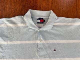 Polo vintage Tommy Hilfiger Rayas Azul Talla XL