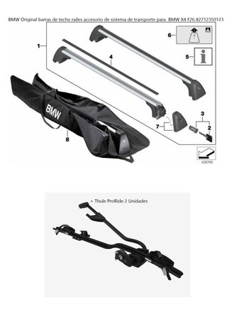 Baca BMW X4 (F26) + 2 Portabicicletas Thule