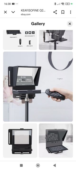 Teleprompter para móvil y cámara