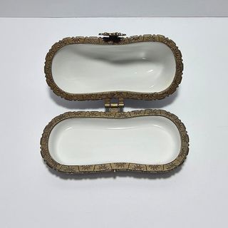 Scatolina scarpa Limoges France in porcellana 