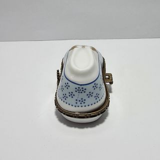 Scatolina scarpa Limoges France in porcellana 