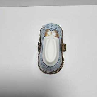 Scatolina scarpa Limoges France in porcellana 