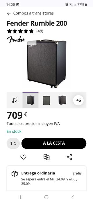 Fender Rumble 200 V3 Amplificador Bajo