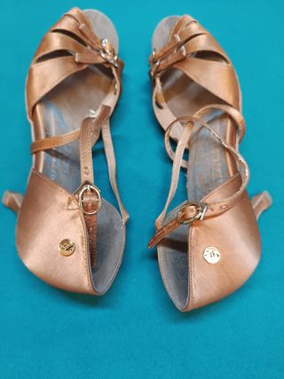 Zapatos de baile mujer dorados