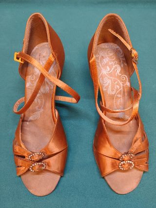Zapatos de baile mujer dorados