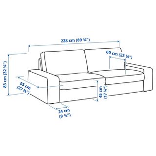 Sofá Kivik 3 plazas Ikea + 2 puffs