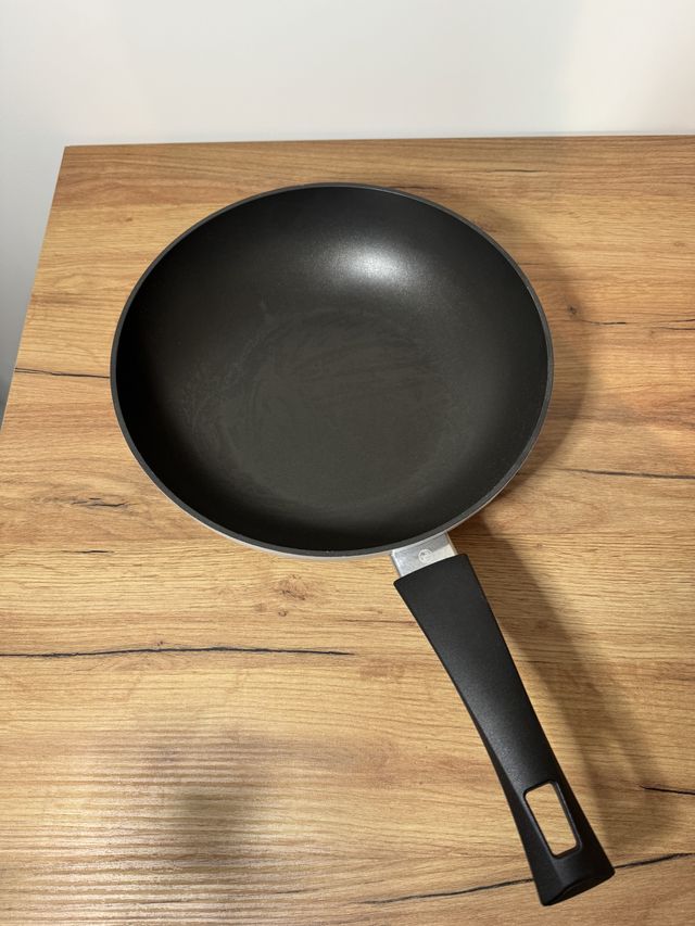 Rossmann Wok Teflon 18cm Negro/Plata