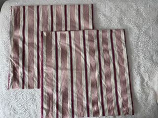 Cojines Rayas Beige y Rojo 65x65