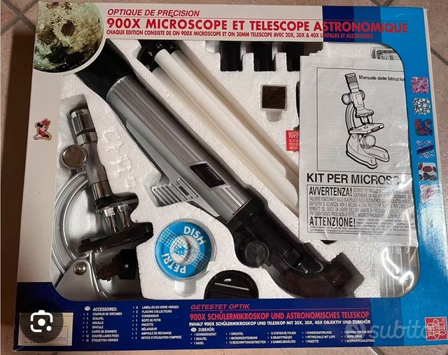 Kit Microscopio e Telescopio 900X