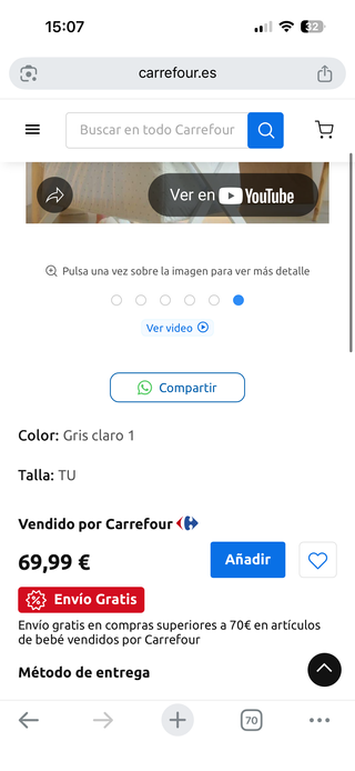 Minicuna Plegable con Vestidura y Colchón 