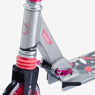 Patinete MID 3 Niños Suspensión Gris/Rosa