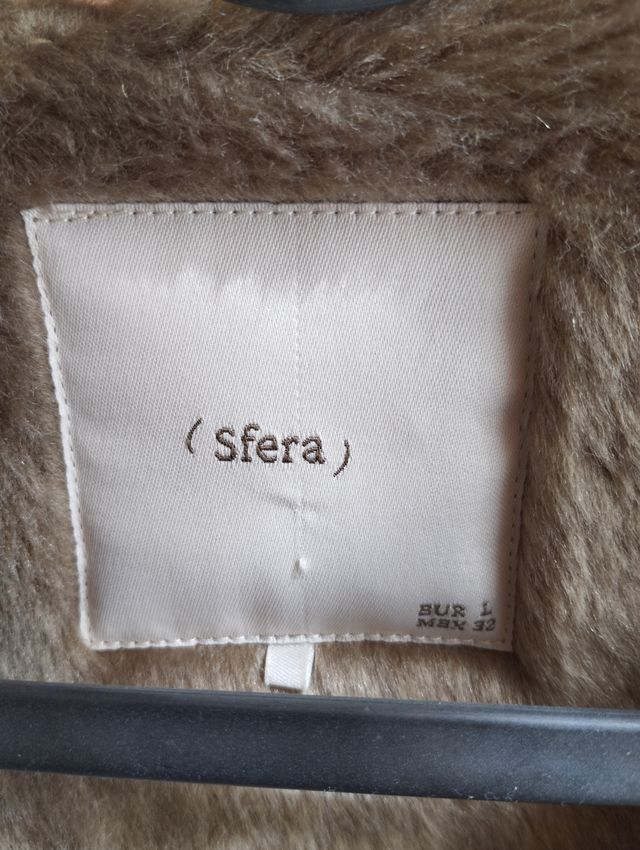 Chaqueta forrada beige y marrón