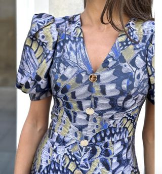 Vestido de fiesta estampado mariposas