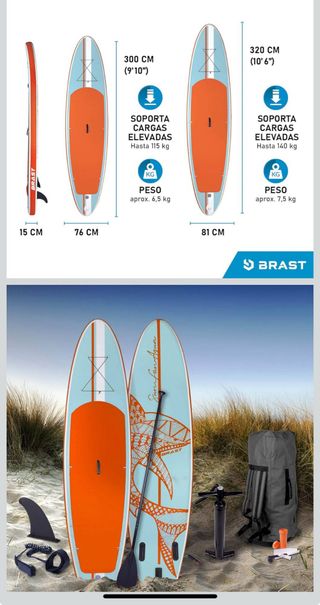 Tabla Paddle Surf Brast 300cm + Inflador eléctrico