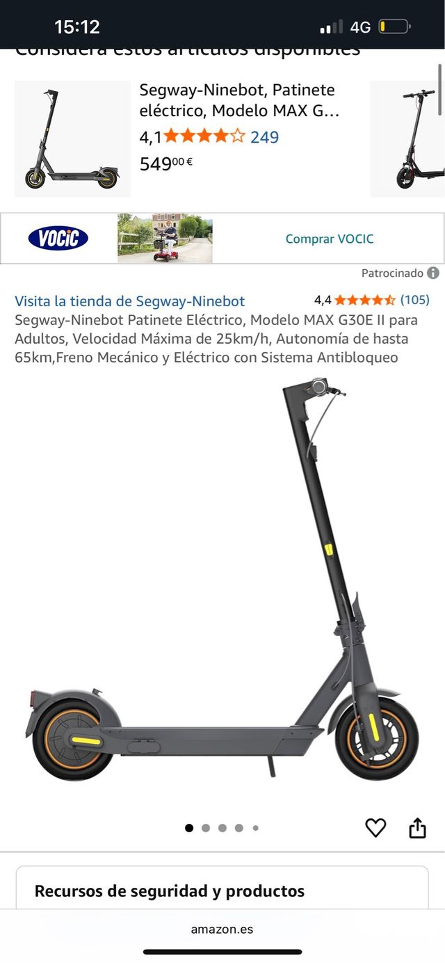 Patinete Eléctrico Segway-Ninebot MAX G30E II