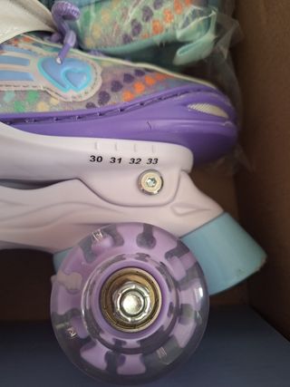 Patines ajustables para niña con luces