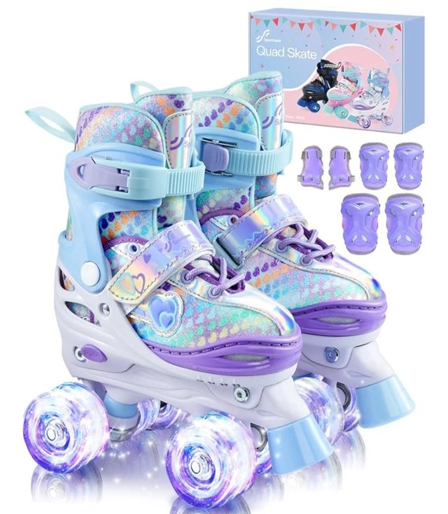 Patines ajustables para niña con luces