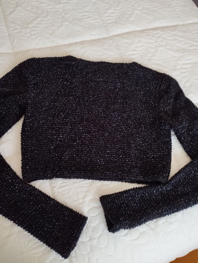 Crop Top Fely Campo Talla Única Negro