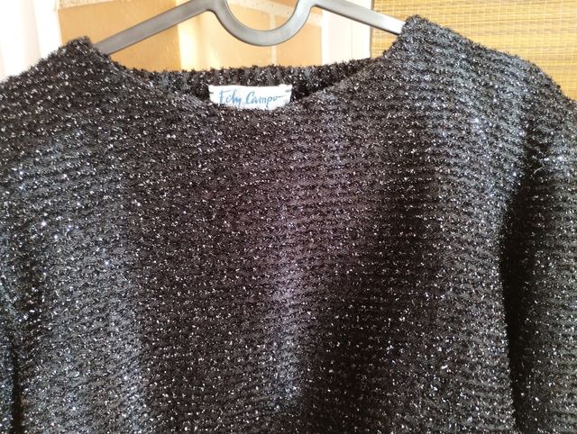 Crop Top Fely Campo Talla Única Negro