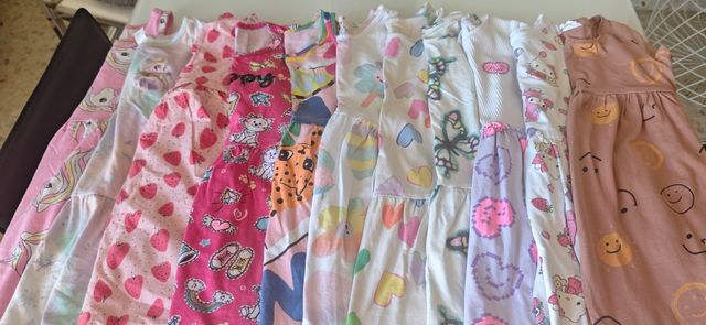 Lote 11 Vestidos Niña Talla 5-6 Años