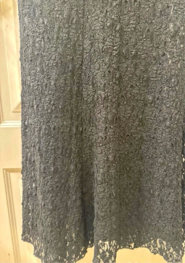 Vestido strapless Zara Negro Encaje Largo