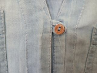 Camisa vaquera manga corta azul talla S