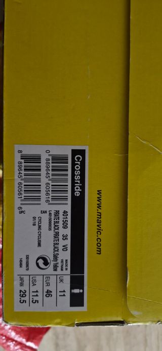 Zapatillas Ciclismo Mavic Negras y Amarillas t.46