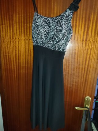 Vestido de fiesta lentejuelas plateadas