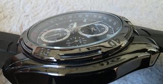 Reloj Pulsar Cronógrafo Negro y Plateado. FUNCIONA