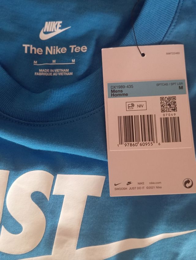 Camiseta Nike Just Do It Azul Talla M