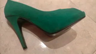 Zapato tacón R. FALUCCI verde mujer