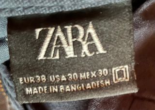 ZARA Pantalón vaquero azul marino