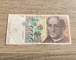 Billete 5000 Pesetas 1992 Sin Serie.