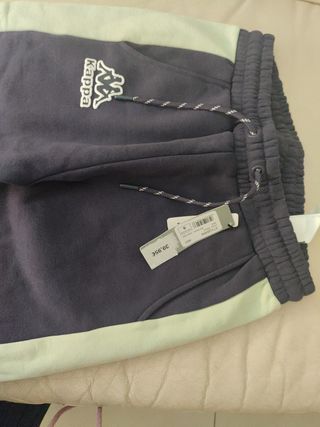 Pantalón chándal Kappa azul y verde.Nuevo
