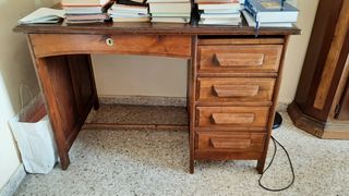 Mesa escritorio roble restaurada