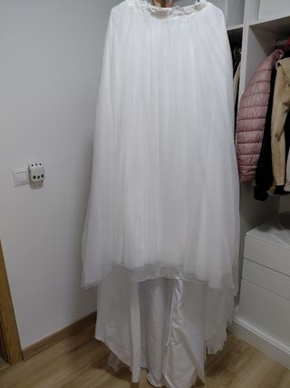 Sobrefalda de Novia Blanca
