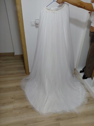 Sobrefalda de Novia Blanca