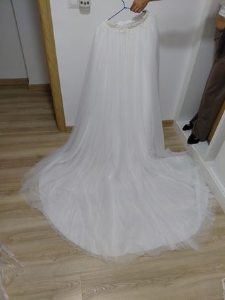 Sobrefalda de Novia Blanca